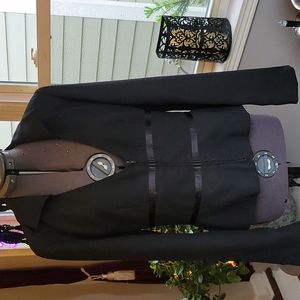 Moda international sexy tailored low cut suit jacket.  Zip up wrinkle free